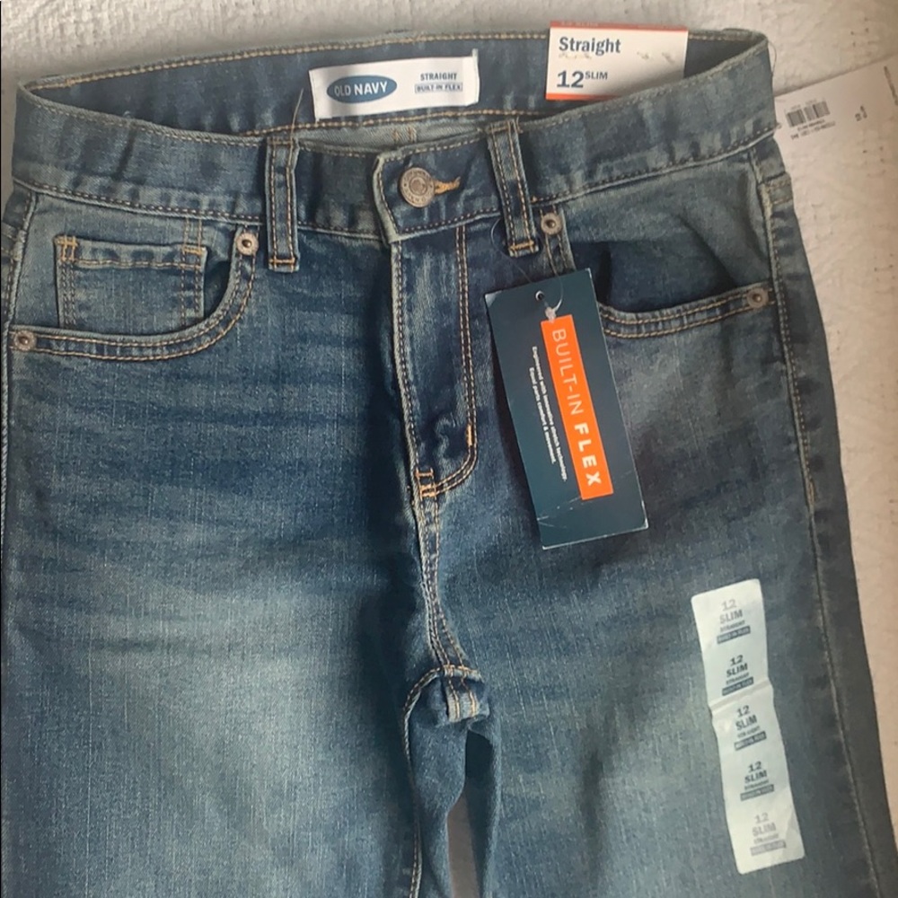 Old Navy Boys 12 Slim Straight Jeans (3 pair) - Picture 7 of 13